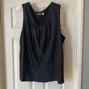 Black silk top